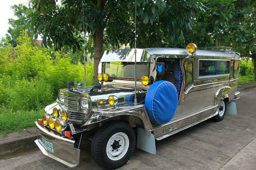 A Jeepney in the Philippines is a public transport vehicle