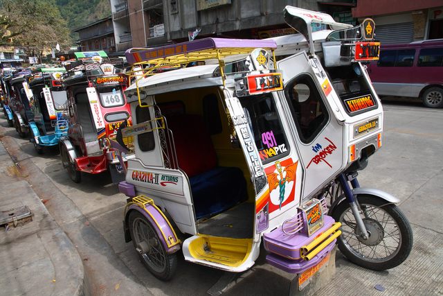 A Tricycle in the Philippines.  Many different styles, depending upon what province you are visiting.